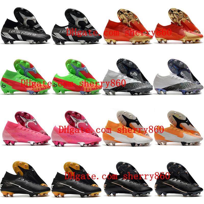 

2021 quality mens soccer shoes Mercurial Superfly 7 VaporX 13 Elite FG cleats outdoor football boots CR7 Neymar Ronaldo scarpe ca