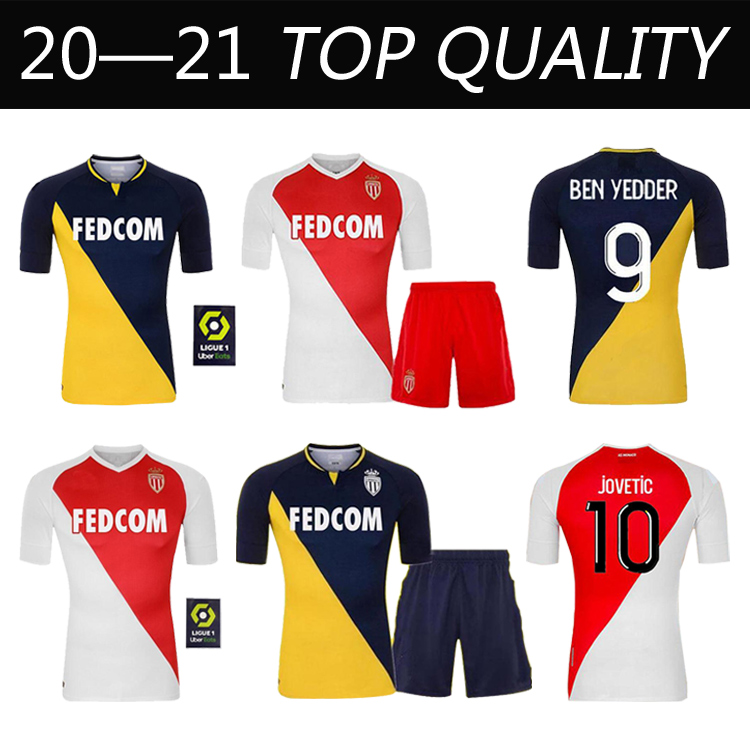 

2020 2021 Top Quality AS Monaco BEN YEDDER Soccer Jerseys JOVETIC GOLOVIN 20 21 maillot de foot Flocage JORGE Men Kids Football Shirt, Home suit
