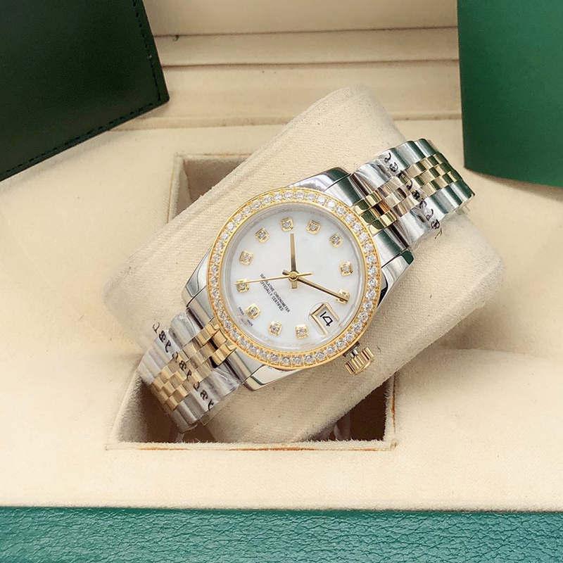 

hot seller women watch ladies 31 mm automatic manipulator bezel small diamond stainless steel sapphire fashion waterproof ladies wat, Waterproof option