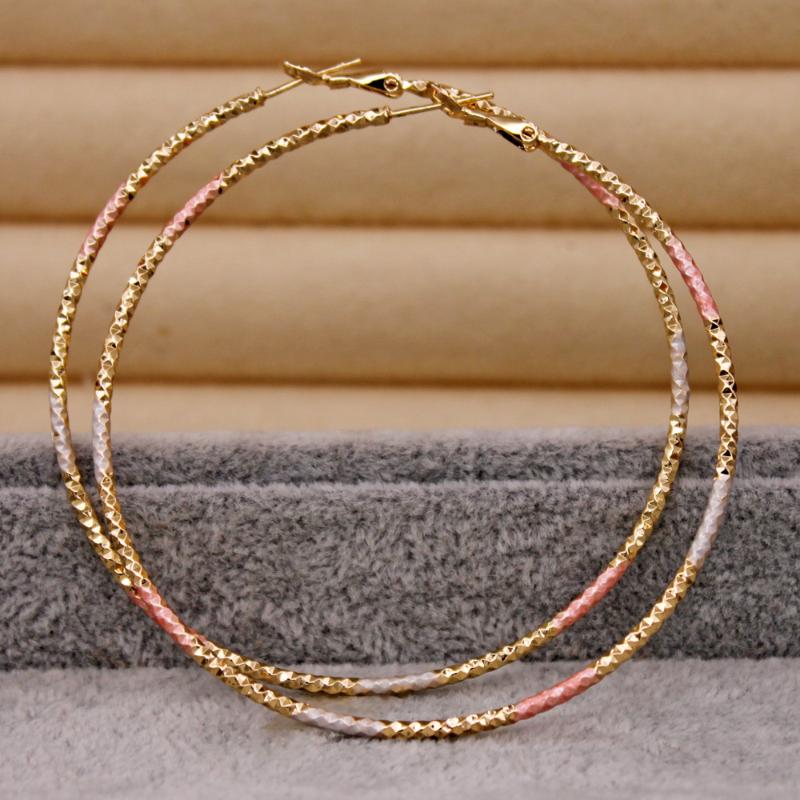

New Trendy Eardrop Thin Round Gold Earring Hoop Earrings For Women Girls Fashion Jewelry Accessories Wedding Party Daily Gift