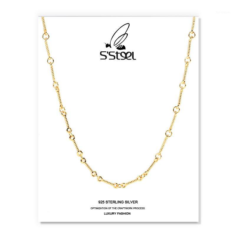 

S'STEEL Trendy Necklace For Women 925 Sterling Silver Minimalist Personalized Chain Necklaces Colar Prata 925 Feminino Jewelry1