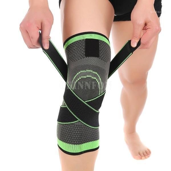 

100Pcs/Lot Knee Support Professional Protective Sports Knee Pad Breathable Bandage Brace Basketball Tennis Cycling1, Green