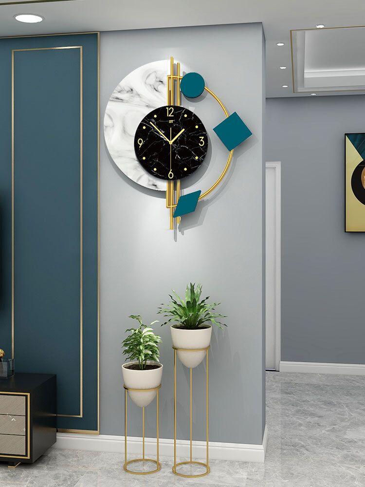 

Luxury Wall Clock Nordic Design Glass Irrgular Creative Living Room Digital Wall Clock Silent Reloj De Paredhome Decoration