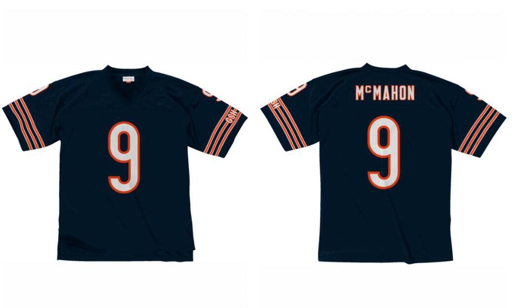 

Stitched football Jersey 9 Jim McMahon 1985 Mitchell & Ness retro Rugby jerseys Men Women Youth S-6XL, Stitched jersey