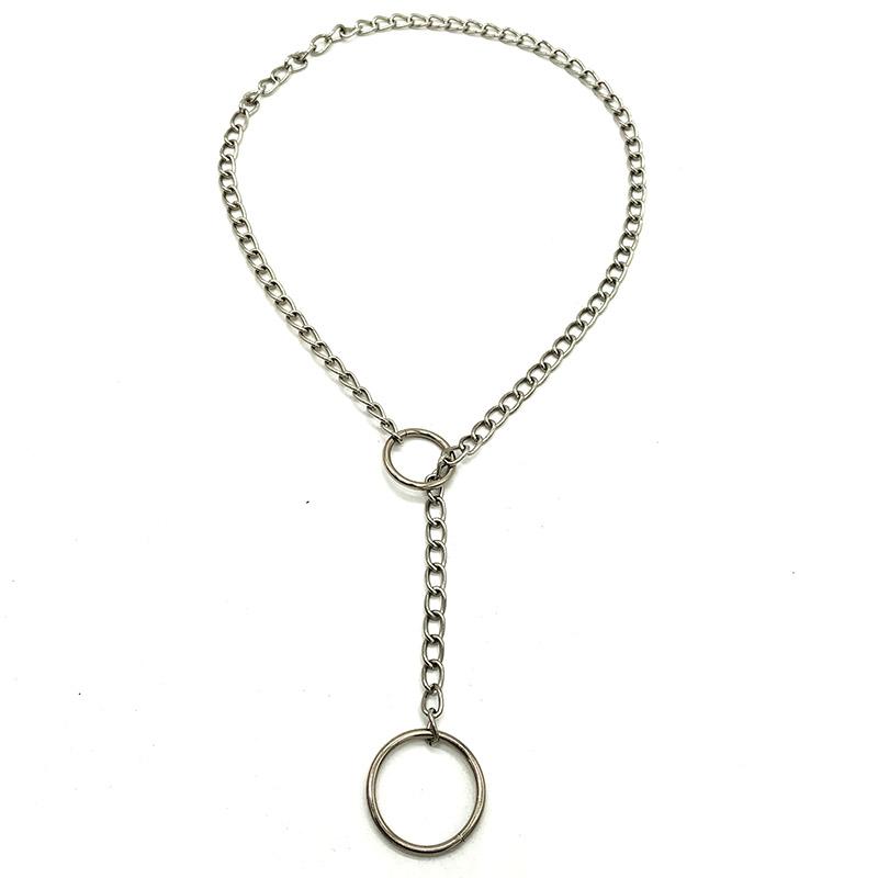 

69cm Handmade Chain Choker Necklace Women Punk Gothic Metal Collar With O Round Cool Necklaces Girls Neckless Gothic Jewelry