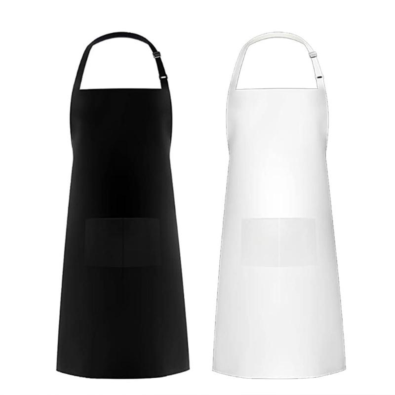 

2pcs Adjustable Bib Apron Waterproof with 2 Pockets Cooking Kitchen Aprons for BBQ Drawing Women Men