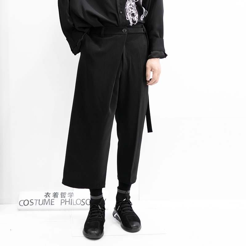 

2021 New -6xl!! Men' Occasional Spring/summer Pants Are Asymmetrical in Size. T665, Black