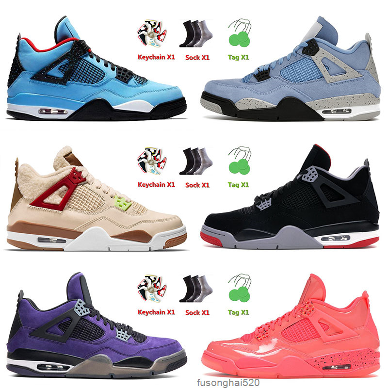 

2022 Arrival Basketball Shoes 4 4s IV Jumpman Sneakers Retro Cactus Jack University Blue Bred Taupe Haze Red Thunder Desert Moss Sail JORDÁN, D5 40-47