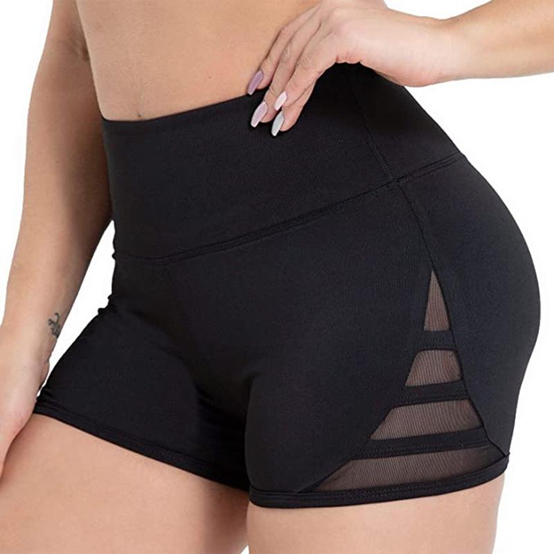 

Women Gym Shorts Women High Waist Lifting Push Up Tight Sports Leggings Phone Pocket Jogging Running Fitness Yoga Shorts Pant, Black