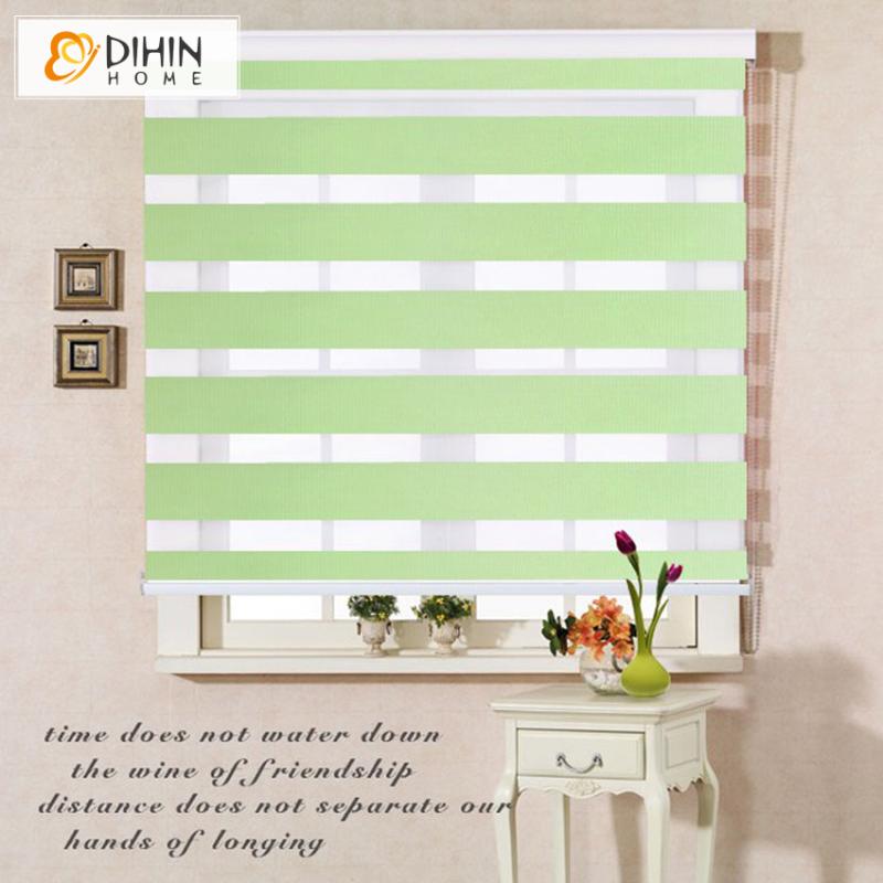 

DIHIN HOME Free Shipping Window Blind Zebra Dual Roller Blinds Treatments Window Custom Made Curtains for Living Room, Black