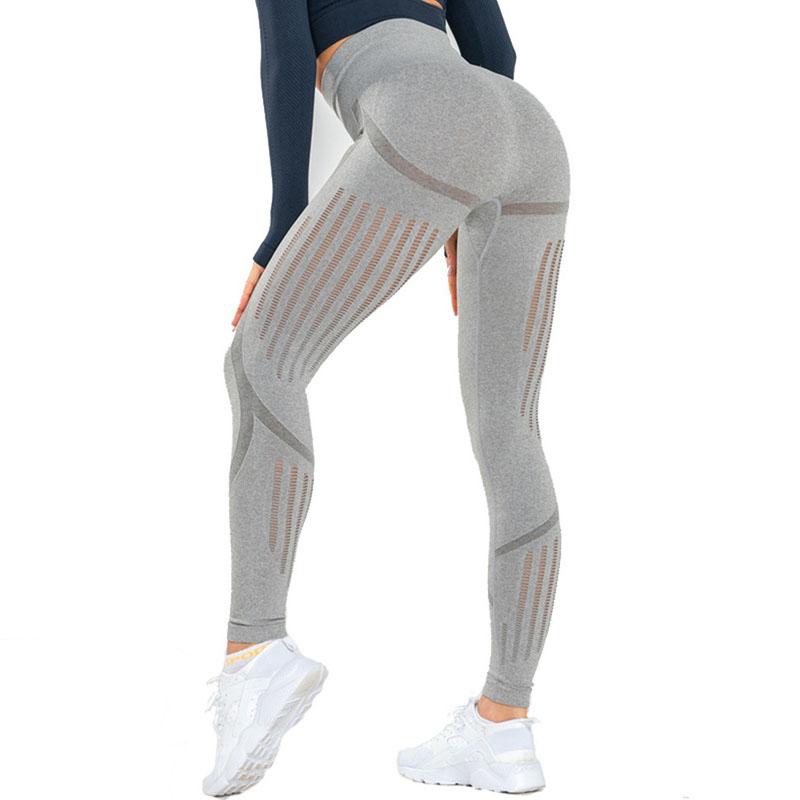 

Energy Seamles Leggings Tights Women Yoga Workout Mesh Breathable Fitness Clothing Gym Training Pants Female Trousers High Waist, Dark blue