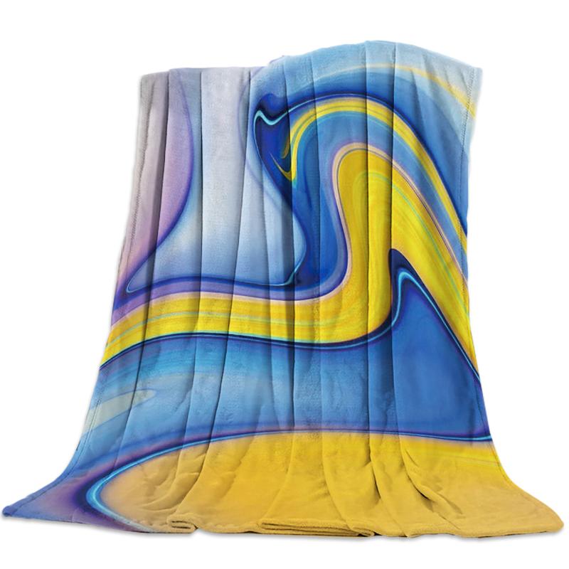 

Flannel Blanket for Bed Abstract Blue Paint Background Throw Blanket Portable Soft Warm Sofa Bed Sheets