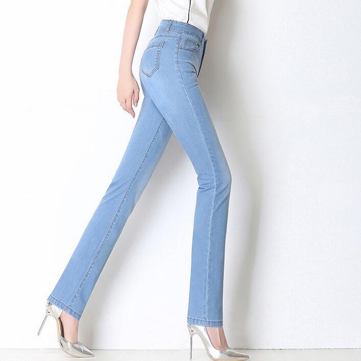 

High-waisted Denim Pants From Mom's Vintage Stretch to the Women's Fashionable Skinny Leg Jeans Plus Size C7ta, Sky blue.