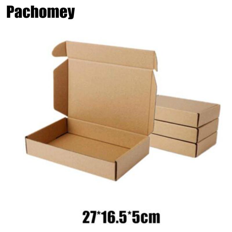 

Wholesale 10pcs/lot 27*16.5*5cm Brown Kraft Gift Packing Boxes Soap Packaging Storage Item Package Mailing Box PP767