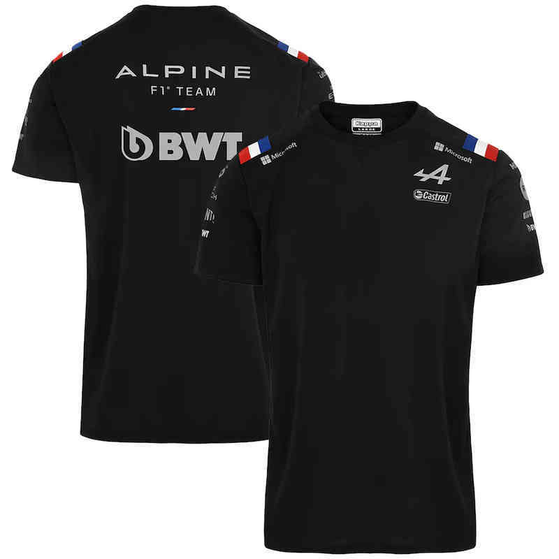 

2022 New Official Formula One Alpine F1 Team Blue Short Sleeve Racing Race Summer T-shirt Fan Oversized Top, 116