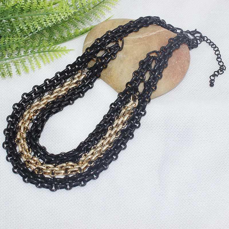 

Chokers Short Neck Chain Retro Contrast Color Exaggeration Cool Wind Texture Necklace Accessories For Women1
