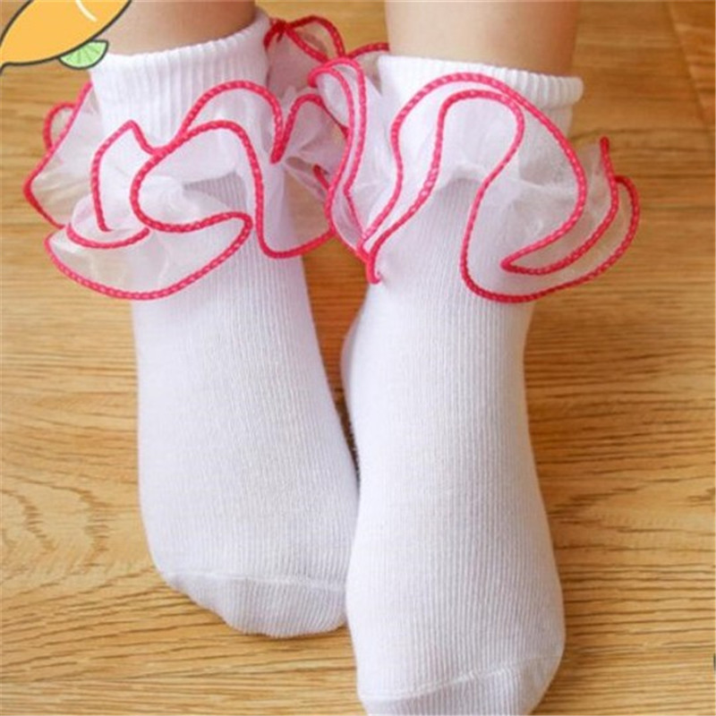 

Girls Baby ruffle Socks Kids Cotton Lace Three-dimensional Sock infant Toddler socks Children Clothing Girl Christmas Gifts fashion NEW, Remark color number in order