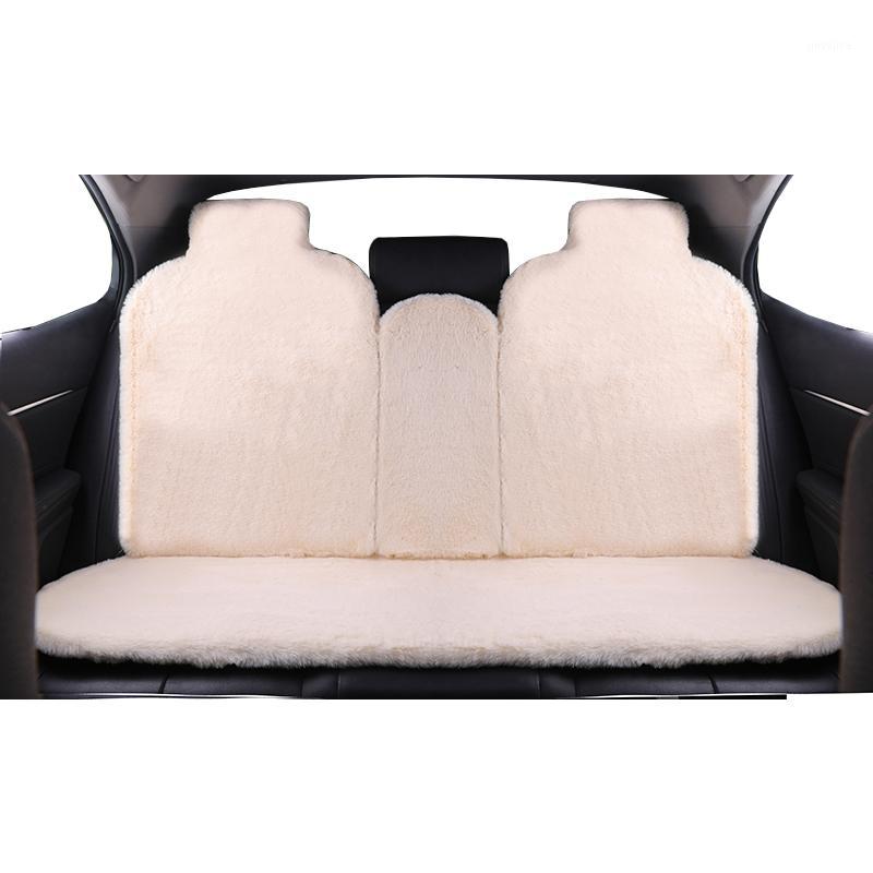 

Winter Warm Car Seat Cover High Low Wool Luxury Car Seat Covers (White) back part Interior Accessories Universal Fit1