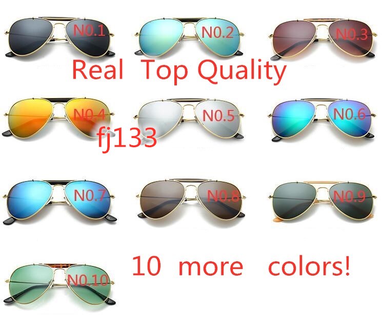 

design Polarized Luxury Ray Sunglasses Men Women Pilot Sunglasses UV400 Eyewear Bans Glasses Metal Frame Polaroid Lens 3025 GOOD QUAlity, White;black
