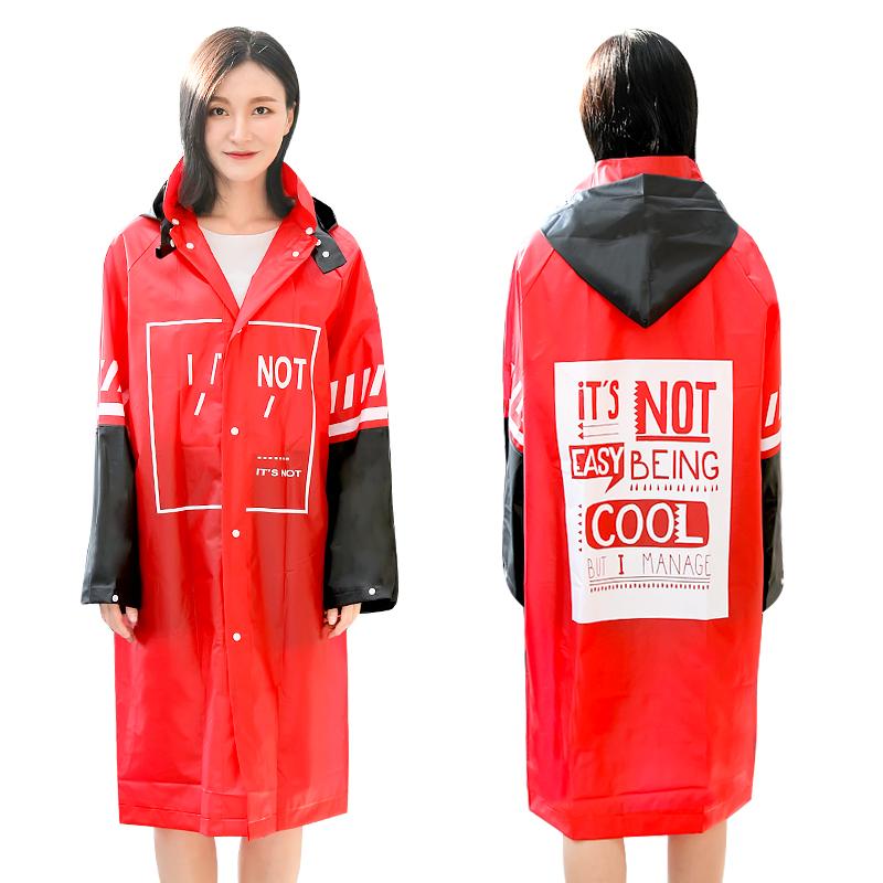 

Adult Raincoat Women Red Long Rain Poncho Outdoor Hiking Waterproof Rain Coat Couple Thicken Plastic Suit Coat Impermeable Gift