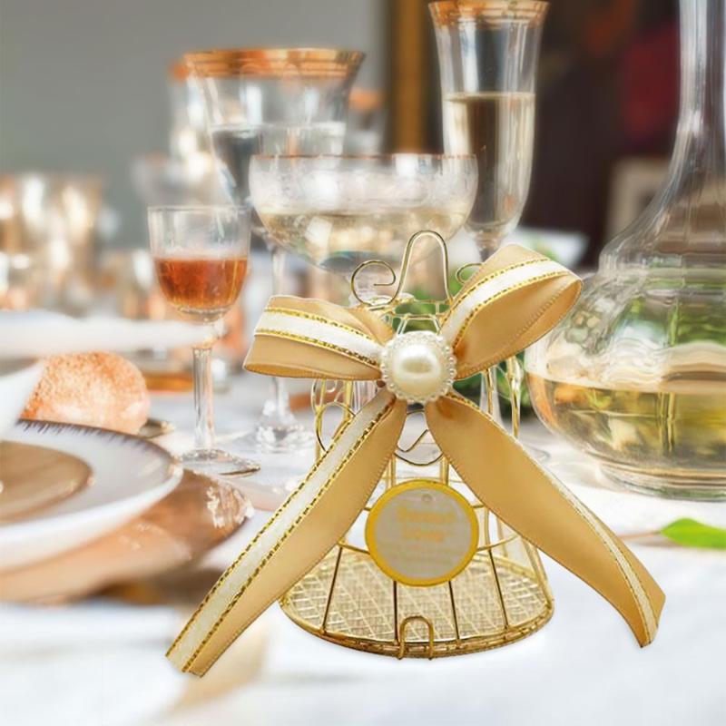 

Mini Retro Birdcage Candy Chocolate Boxes with Ribbon Baby Shower Favor Present Box for Guests Wedding Birthday Souvenir