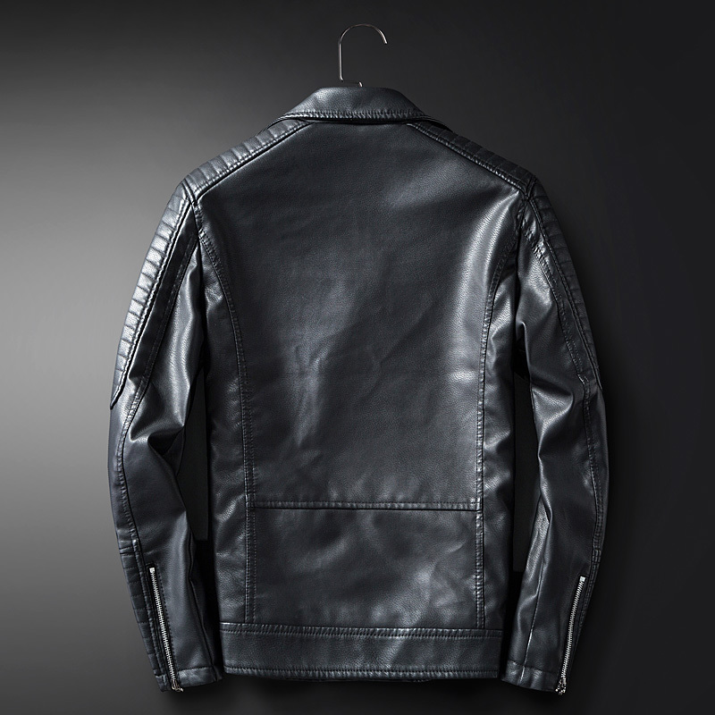 

2021 New Asian Size -xxxl Autumn Men of the with Oblivious Motocyclieta Streetwear Pu Leather Jacket K210 BZU8, Black