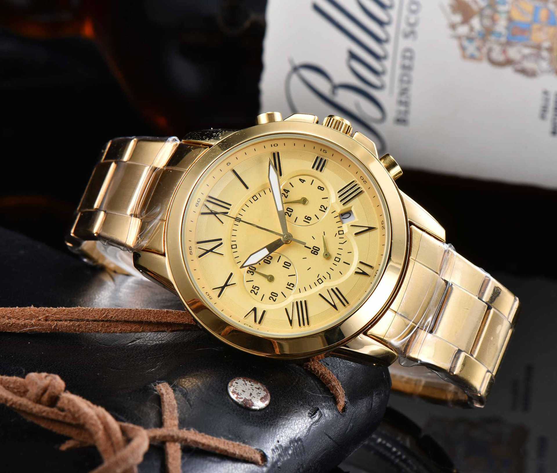 

FS classic business series men's watch steel band quartz six pin full function watch