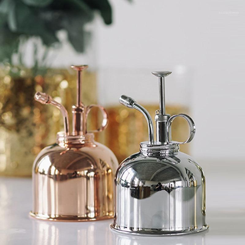 

300ml Mini Copper Plant Flower Watering Can Pot Spray Bottle Garden Mister Sprayer Garden Supplies1, Gold