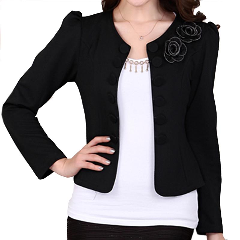

Woman Blazer 2020 Long Sleeve Office Women Blasers Female Jackets and Coats Plus Size ~4XL 5XL Jaqueta Feminina Chaqueta Mujer, Black