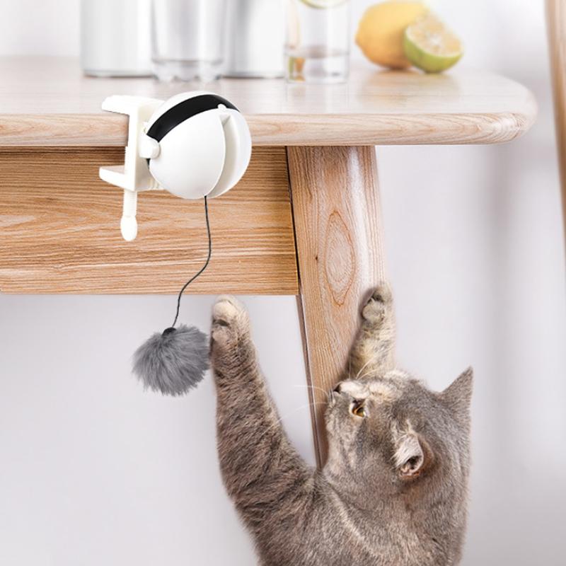 

Electronic Motion Cat Toy Cat Teaser Toy Yo-Yo Lifting Ball Electric Flutter Rotating Interactive Puzzle Smart Pet Ball