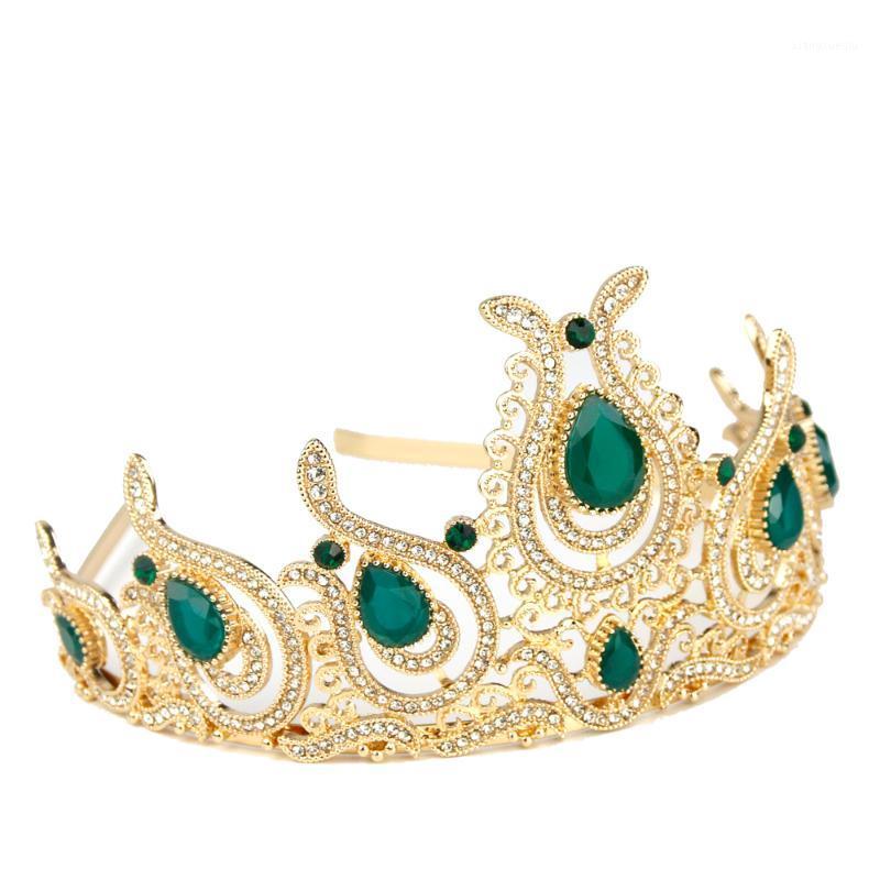 

Hair Clips & Barrettes Sunspicems Crystal Women Crown Algeria Morocco Tiaras Arab Ethnic Wedding Jewelry Princess Flower Headpieces Hairwear, Golden;silver