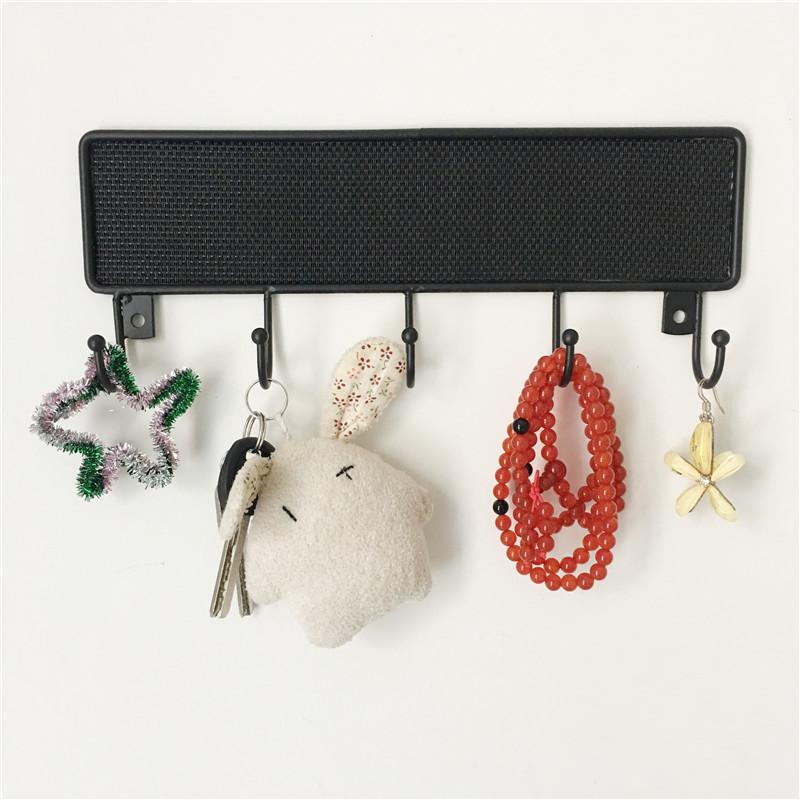

Hook Wall Hanger Mounted Hooks Key Holder for Door Coat Clothes Hanging Home Organizer Keys Rack with Screws Decorative Crochet