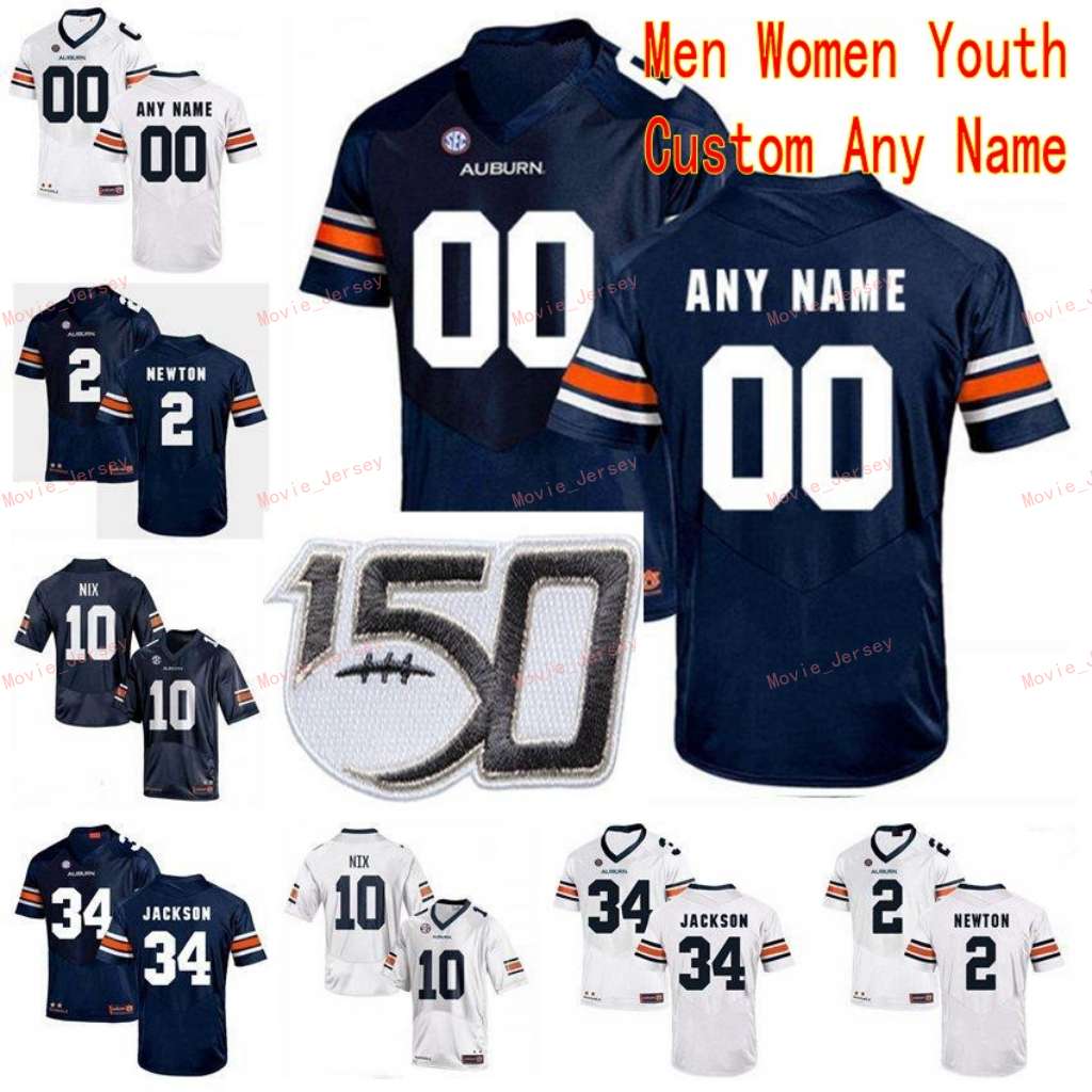 

Stitched Custom 33 K.J. Britt Will Hastings 34 Bo Jackson 5 Derrick Brown 8 Jarrett Stidham College Men Women Youth Jersey, Mens navy