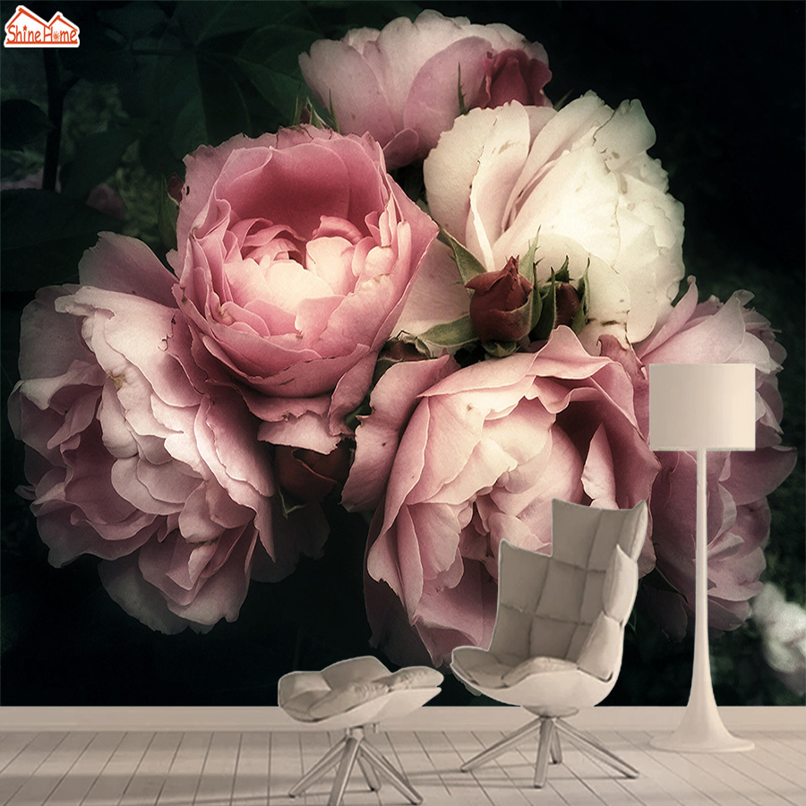 

Nature Rose 3d Photo Wallpaper Mural Wallpapers for Living Room Wall Paper Papers Home Decor Peel and Stick Background Murals 201009, Self adhesive canvas