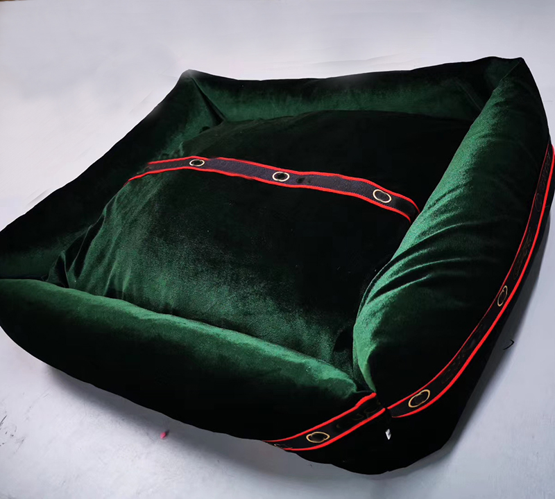 

Interlocking Letters Pet Beds Soft Comfortable Breathable Dog Cat Kennels Sofa Lovely Chihuahua Bulldog Teddy Kennel Puppy Bed, Green