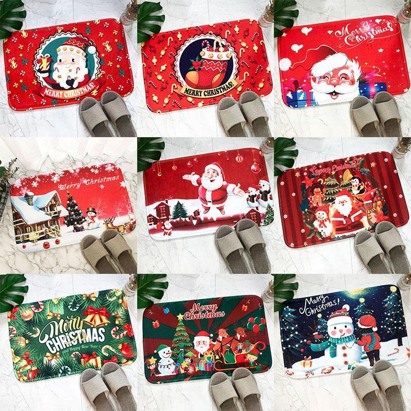 

Christmas Series Gentle Santa Claus Non-slip Floor Cartoon Snowman Mat Xmas Festive Door Decoration1, D02