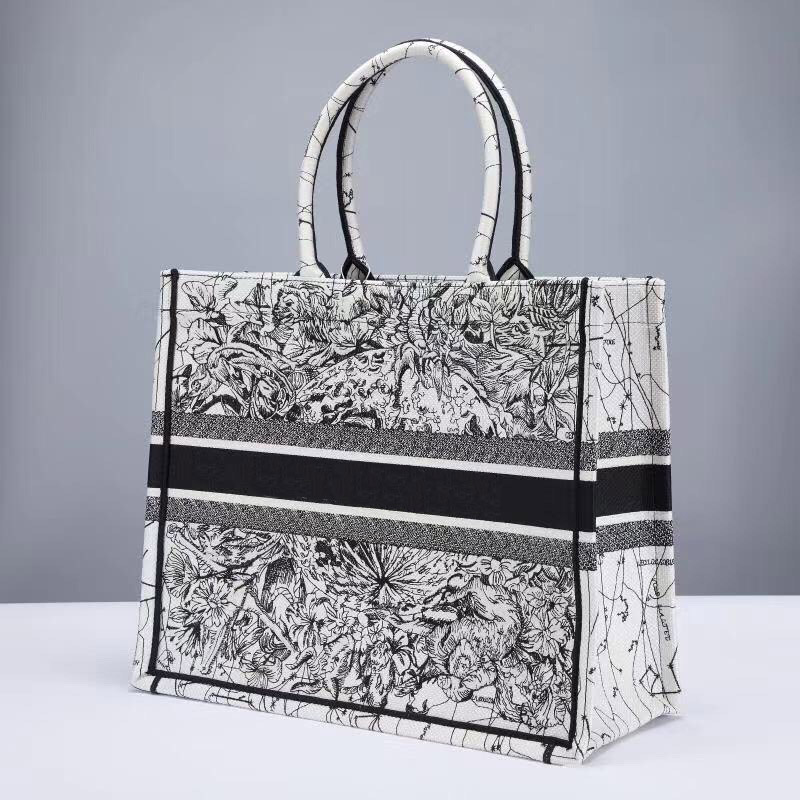 

New Tote 41.5cm embroidery 3D three-dimensional firework ink flower tiger pattern large capacity luxury brand shopping bag handbag handmade, Make up the difference