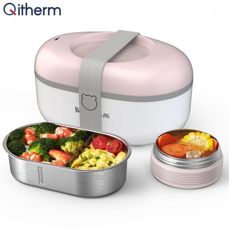 

Electric Rice Cooker Multi Electric Heating Lunch Box Portable Mini Steamer Stainless Steel Inner Heated Warmer Container1