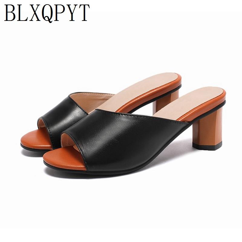 

Female Slippers High Heels Sandals Platform 2021 Sandalias Mujer Sapato Feminino Women Shoes Slippers Women Big size 31-44 A53-1, Black