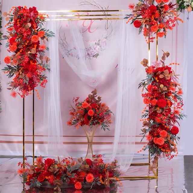 

1pcs)60x20cm width)Large Square/rectangle stand Frame Flower Vase Column Stand For flower arch backdrop yudao1192
