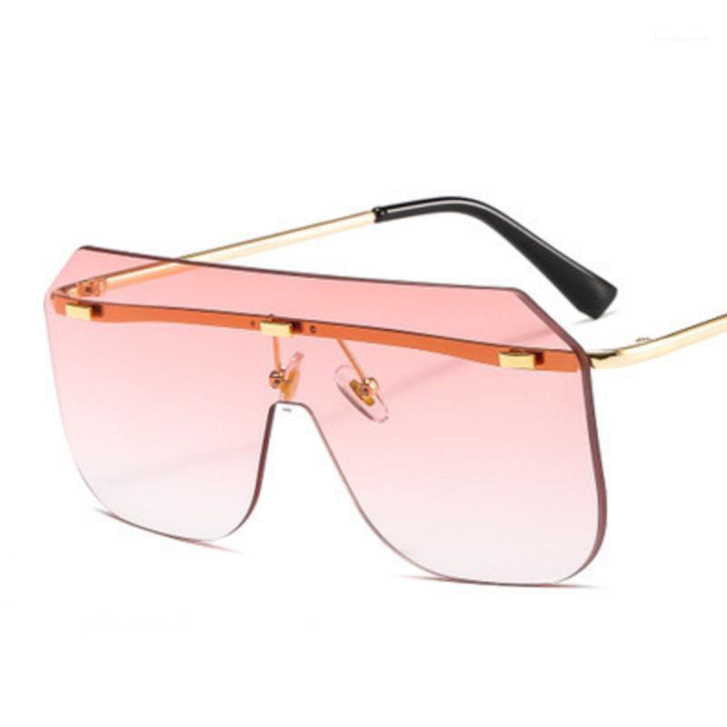 

NAUQ fashion trend one piece square sunglasses women brand designer ocean lens sun glasses retro gradient frameless glasses1