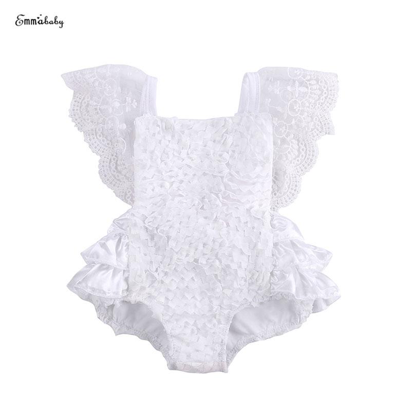 

Rompers Arrival Baby Bodysuit Wholesale Kids Girls Sleeveless Lace Garden Cake Sunsuit Outfits, Blue