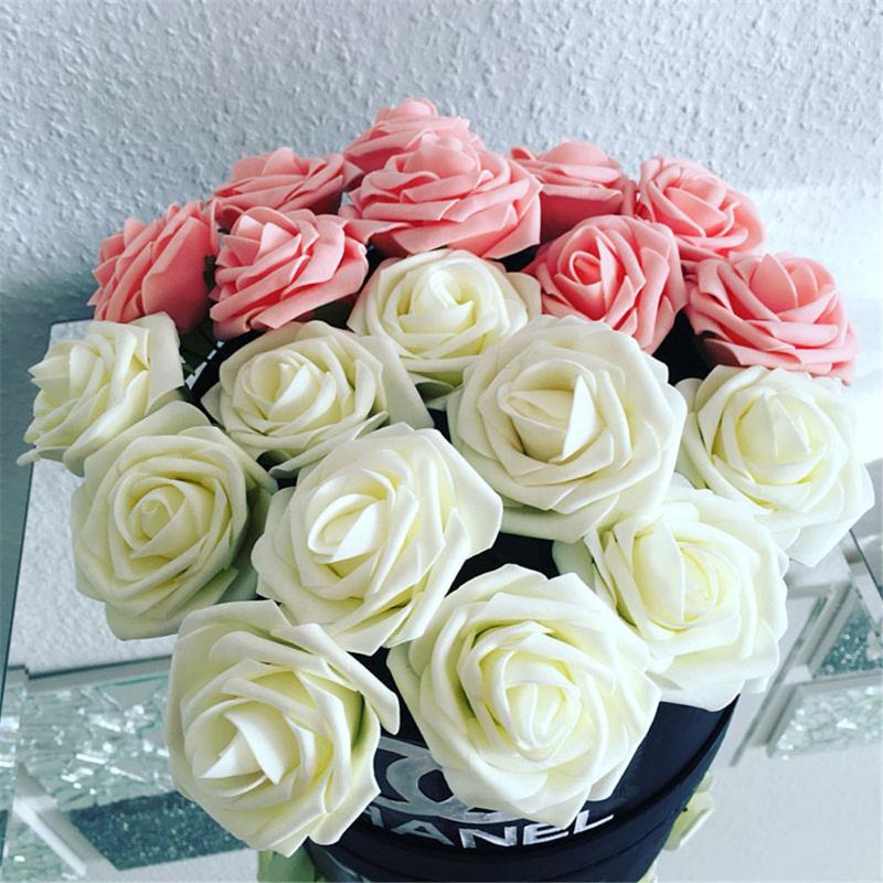 

DIY Supplies 100pcs/Heads 8CM Pretty Artificial PE Foam Rose Charming Flowers Bride Bouquet Home Wedding Decor Scrapbooking1