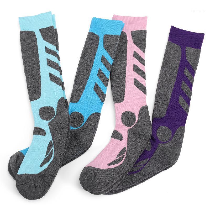 

LIXADA 2 Pairs Women's Sports Socks Professional Ski Socks Thick Knit Winter Athletic Stockings Outdoor Fitness Warm1, Purple