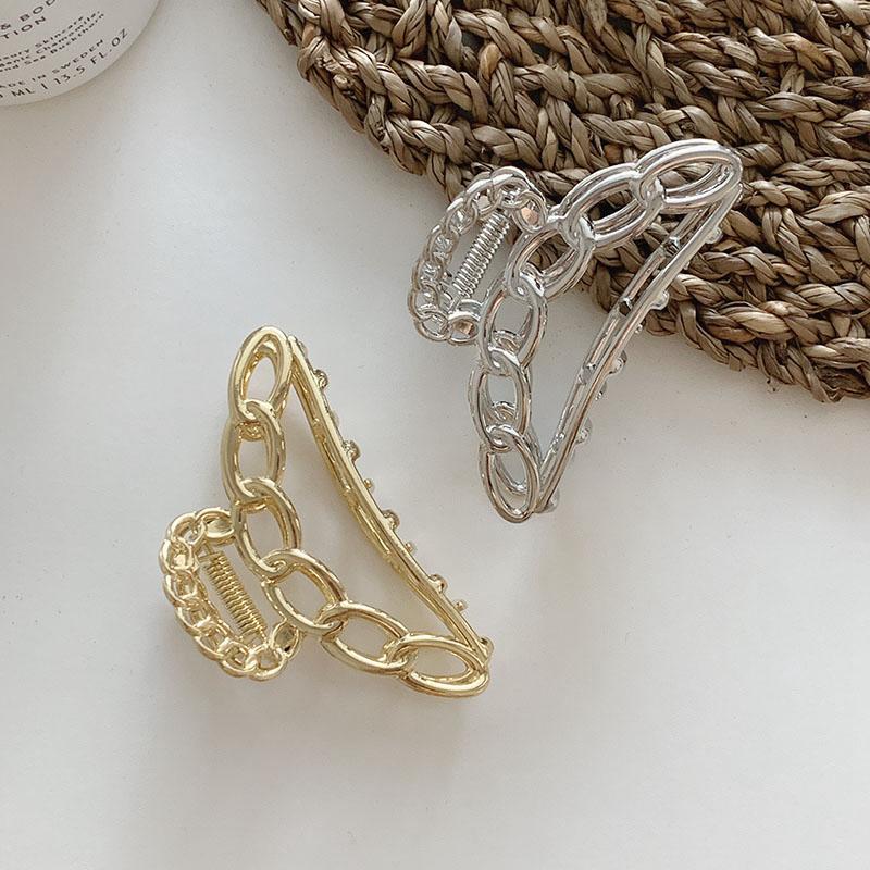 

Geometric Girls Hair Claw Fashion Imitation Pearl Clamps Crystal Hair Crab Metal Hairpin Barrettes Korean Styling Accessories