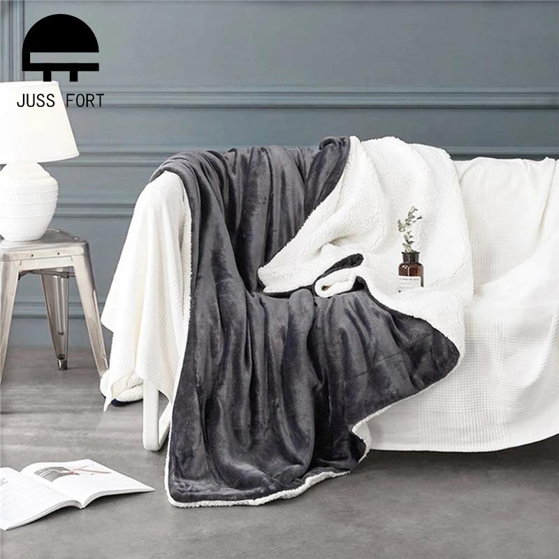 

Thick Flannel Wool Blanket Coral fleece Towel Quilts Solid Color Home Bed Sheet Bedspread for Living room sofa Cover blankets