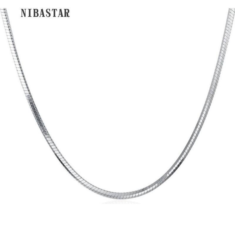 

Hot Selling Factory Price Free Shipping 2mm Stainnless Steel Snake Necklace Chain Fashion Jewelry Chains for women
