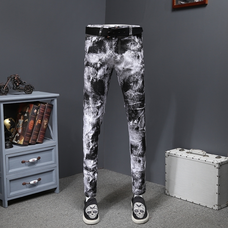 

2020 Skinny Men in Fine Fitting Denim Trousers the Men's Stretch of Brim Pants 4scl, Picture color