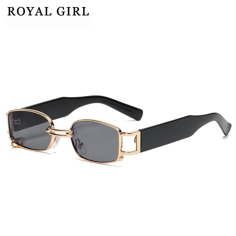 

Sunglasses ROYAL GIRL Retro European And American Women Fashion Punk Sun Glasses Male Metal Frame UV400 Ss060