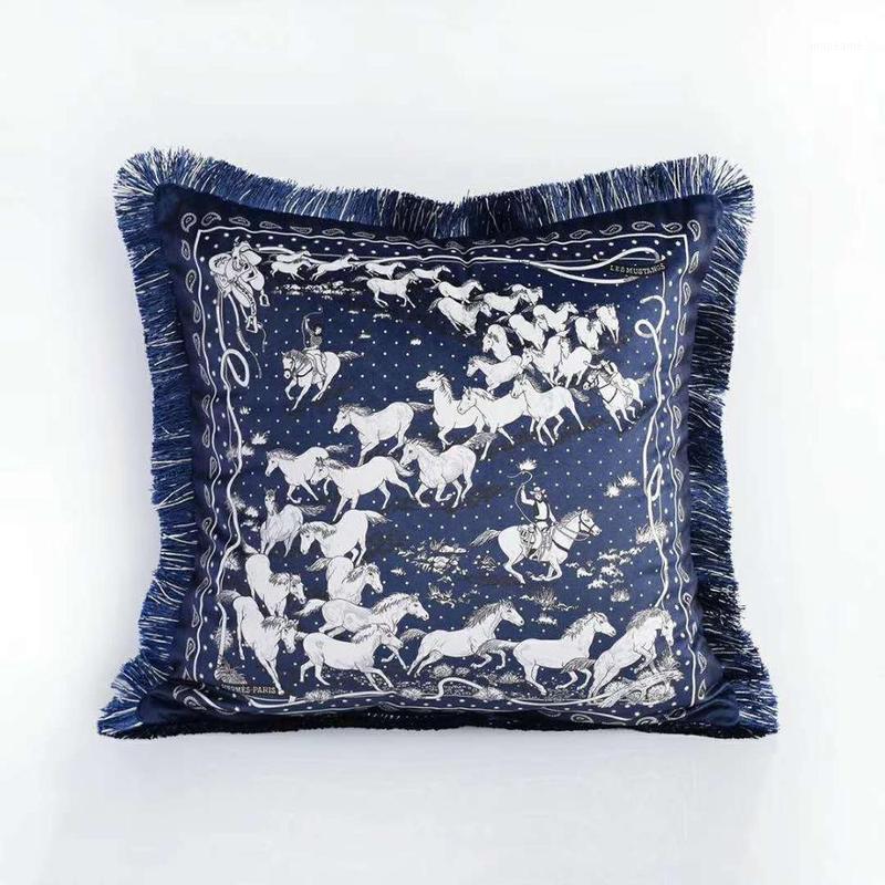 

Home Decorative Velvet Leopard Horse Cushion Cover Seat Car Home Sofa Bed Decorative Pillowcases *women Throw Pillow Case1, Beige